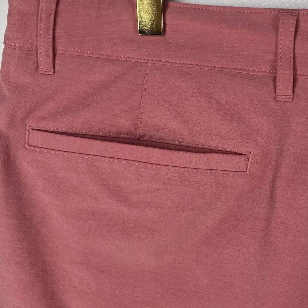 Faherty All Day Shorts Men's 34 Drawstring Chino 7 Inseam Stretch Dark Pink